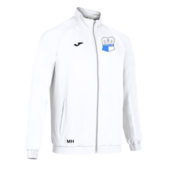 Trainingsjacke mit Zip DOHA weiß mit Logo