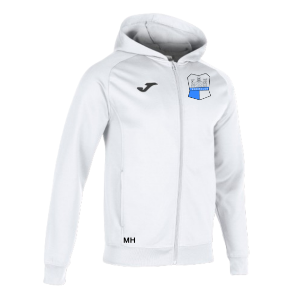 Hoodie mit Zip MENFIS weiß mit Logo