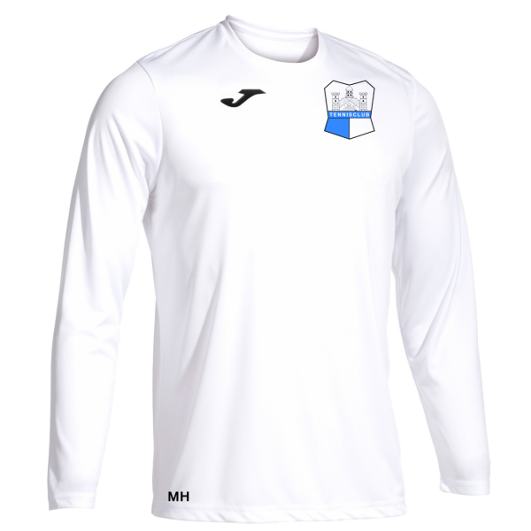 Langarm Shirt Combi weiß mit Logo